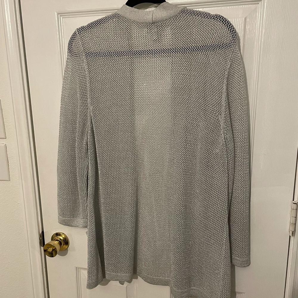 Chicos jacket with silver specs and gray fabric